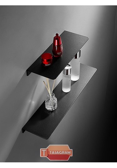 Modern Banyo 3'lü Set Banyo Askısı Havluluk Tuvalet Kağıtlığı Siyah