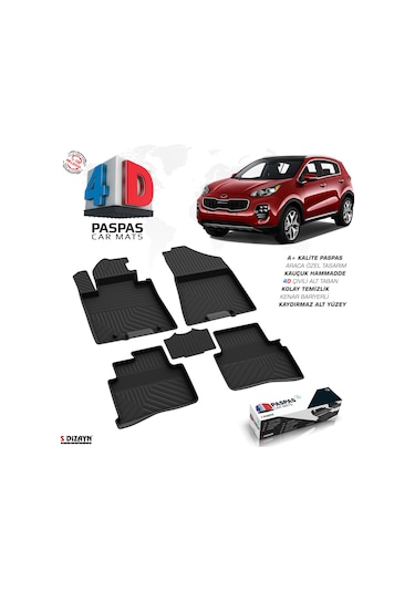 S-dizayn Kia Sportage 4d Havuzlu Paspas 2016-2021 A+kalite