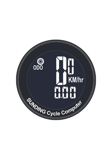Aubyhe Bisiklet Hızı Ve Mesafe Ölçer, 16 Fonksiyonlu, Arka Işık Sürekli Açık, Spor Ve Günlük Kullanım İçin İngilizce Ekranlı Kompakt Sayaç Siyah