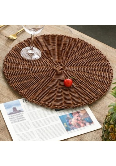 Kahverengi Yaratıcı Masa Matı Çok Amaçlı Uzun Ömürlü Masa Koruması Kahverengi