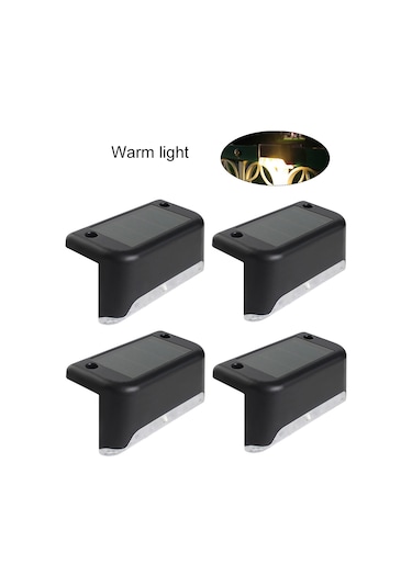 Gajeena 4'lü Güneş Enerjili Basamak Lambası, Otomatik Işık Kontrolü, Ip65 Su Geçirmez, 8-10 Saat Aydınlatma, Islak Işık, Bahçe Duvar Cephesi Jardin