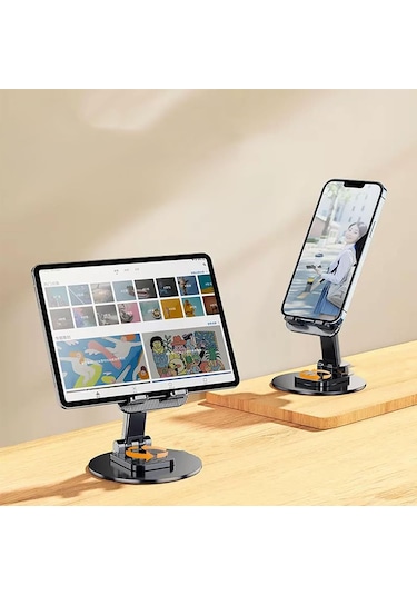 Jmary Mk-59 Yüseklik Ayarlı Katlanabilir 360 Derece Dönebilen Telefon Ve Tablet Standı Siyah
