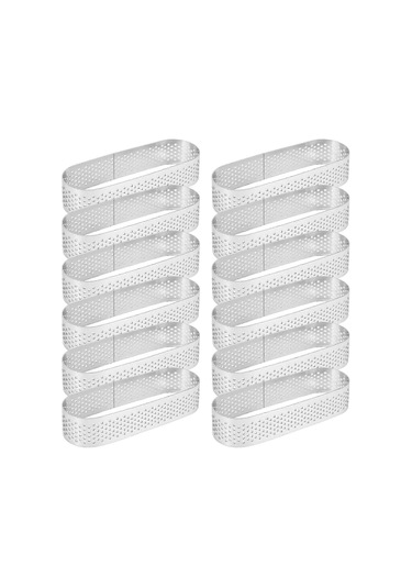 Turtalar İçin Oval Fırın Kalıpları - 12 Paslanmaz Çelik Tatlı Halkası Diğer