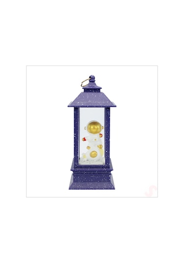 Uçuşan Simli,12,5cm X 5cm Led Işıklı Astronot Fener Küre - D