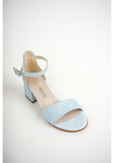 İncimoda Kız Çocuk Bilekten Bağlama Topuklu Taşlı Günlük Sandalet 001