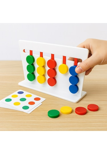 Four Colour Renk Eşleştirme Oyunu Eğitici Montessori Mantık Oyunu