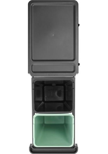 Brabantia Sort&go Buılt In Dark Grey Çöp Kutusu 2x30lt Siyah