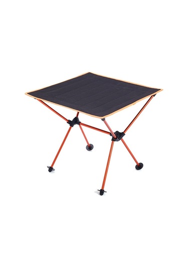 Açık Kamp Taşınabilir Hafif Katlanır Masa Oxford Kumaş Havacılık Alüminyum Piknik Barbekü Masası Turuncu