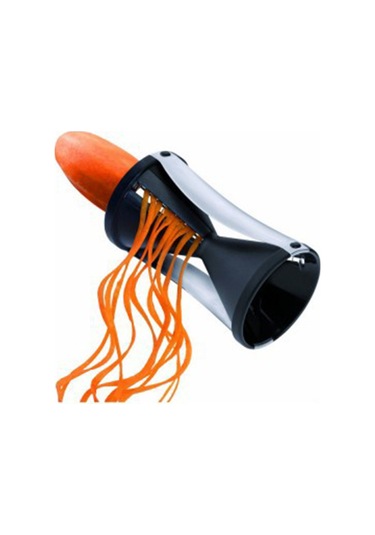 Hombey Siyah Çelik Ve Pp Malzeme Ev Fırın Mutfak Multifonksiyon Spiral Dilimleyici, 2 Bıçaklı Kesici, 13x7x7cm Siyah