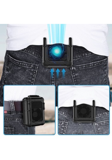 Padalink Usb Şarjlı 6000mah Taşınabilir Bel Fanı - 18 Saat Soğutma