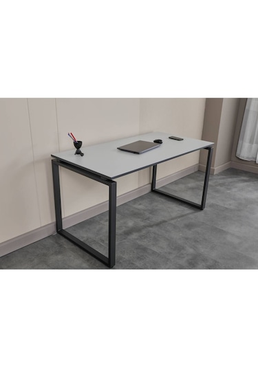 Sehpol Çalışma Masası Dikdörtgen Ayaklı 140x70x73 Cm Antrasit Gri