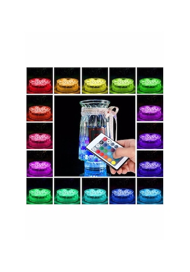 Su Geçirmez Akvaryum Su Üstü Kumandalı Dekoratif Led Aydınlatma Rgb Kumandalı - Kumandalı Led Rgb