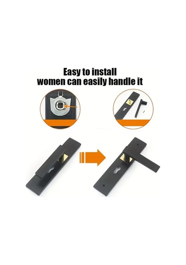 Willowhaven Yüksek Kalite Avrupa Tipi Kapı Kilidi - Sessiz Kulp, Universal Oda Kilidi, Metal Yapı