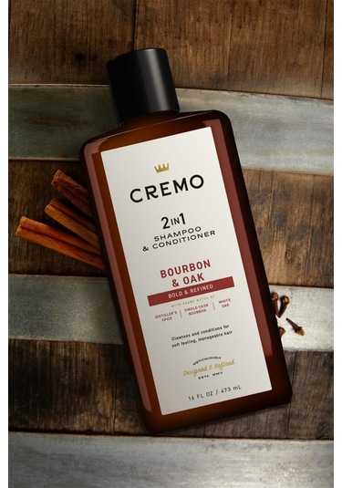 Cremo Bourbon & Oak 2in1 Şampuan Ve Saç Kremi 473ml Tüm Saçlar