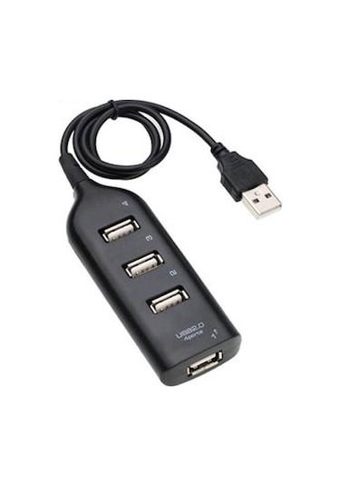 4 Port USB Hub USB 2.0 Çoklayıcı Siyah