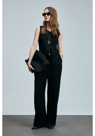 Lufian Dıana Kadın Pantolon Siyah Siyah 121190021100100 Siyah