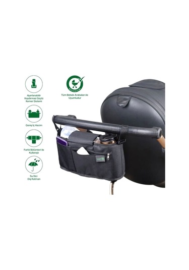 Been Bebek Arabası Organizer Çanta Siyah