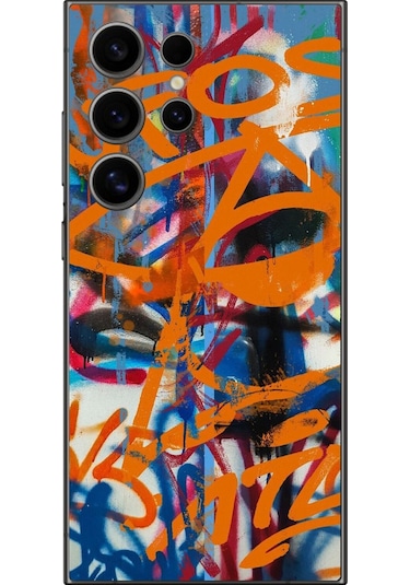 Samsung Galaxy S24 Ultra Uyumlu Şeffaf Kılıf Graffiti 2 Tasarımlı