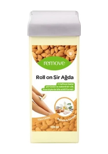 Remove Badem ve Vanilya Özlü Tüm Ciltler için Roll-On Sir Ağda 100 ML