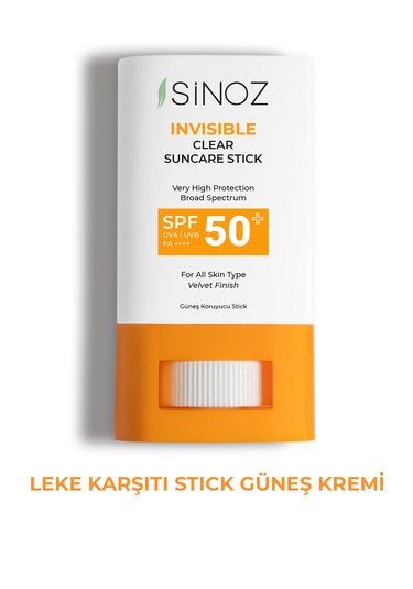Sinoz Nemlendirici ve Yatıştırıcı Yüksek Korumalı Şeffaf Stick Güneş Kremi SPF50+ 15 G