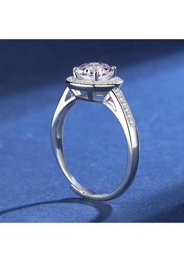 Siyah Bague Ringen Yuvarlak D Renk Vvs 1/2ct Mozanit Yüzükler Gümüş 925 Takı Kadın Alyans Nişan Ayarlanabilir Boyutu 1 Ct 1ct Adjustable