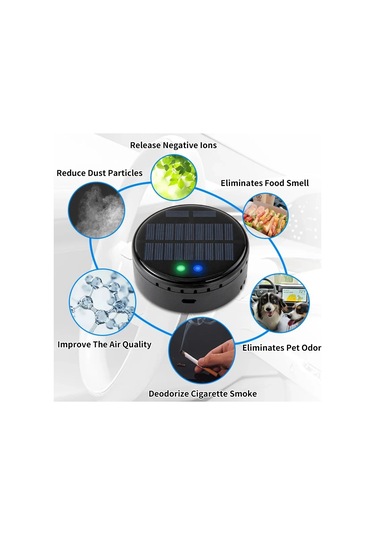 Solar/usb Araç Hava Temizleme Cihazı Otomatik Temizleme Koku 1 Adet