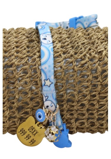 Caramelos Güvenlik Kilitli Kedi Tasması, Isimli Kedi Tasması Mtkk