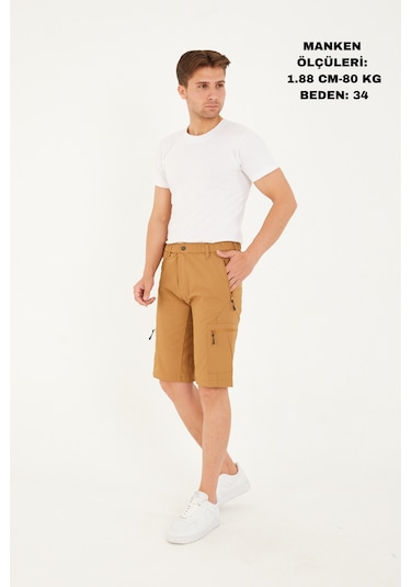 Camp Scoutland Camp715 Outdoor Tactical Su İticili Yazlık Erkek Taktik Şort Hardal