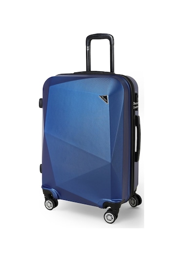 Polo&Sky Elmas Model Lacivert Renk Orta Boy Valiz Bavul Lacivert