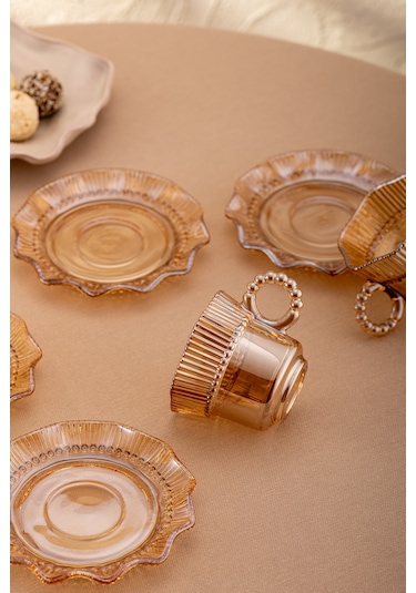 Emsan Hatrı Var Amber 80 Ml 6'lı Kahve Fincanı Takımı Amber