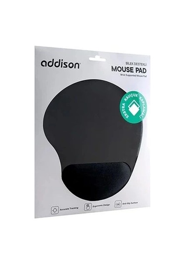Addison 300521 Bileklik Destekli Mouse Pad,siyah Diğer