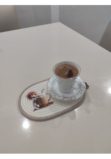 Kahve Finsanı Sunum Altlığı Ekru