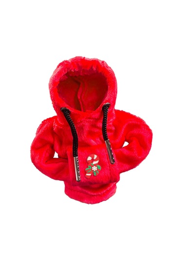 Suntek Yumuşak Peluş Noel Hoodie Vites Topuzu Kapağı Şeker Kamışı