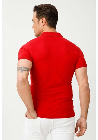 Igs Erkek Kırmızı Standart Polo Yaka Tişört Kırmızı