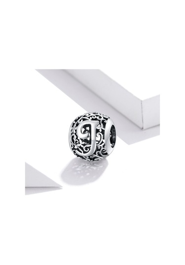 S925 Ayar Gümüş Mori Serisi İçi Boş Harfler Boncuk Dıy Bilezik Kolye Aksesuarları J Çok Renkli