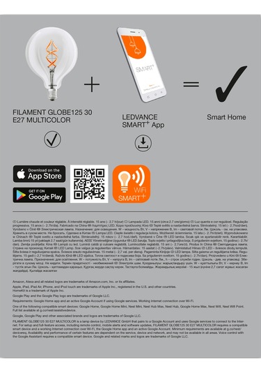 Ledvance Smart Led Wıfı Globe Flament 4.5w