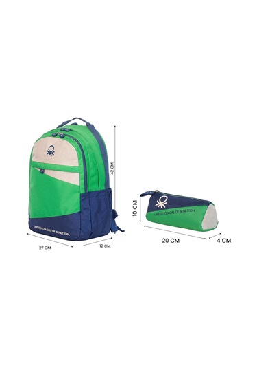 United Colors Of Benetton Color Blocking Erkek Çocuk Çanta Seti - Yeşil Yeşil