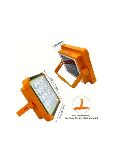 Xuweiwei Turuncu Güneş Işıkları 180 Derece Döndürme Uzun Pil Ömrü Kamp Taşınabilir Sel Feneri Ev Kullanımı