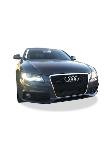 Autogp Audi A4 Rs4 Ön Panjur Izgara 2008 / 2012 B8 Oem Krom Siyah Agp230201