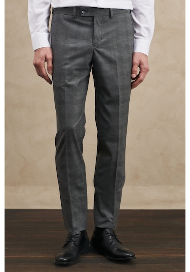 AC&Co / Altınyıldız Classics Ekstra Slim Fit Dar Kesim Mono Yaka Kareli Takım Elbise - 556336968 Gri AC&Co / Altınyıldız Classics Ekstra Slim Fit Dar Kesim Mono Yaka Kareli Takım Elbise - 556336968 Gri