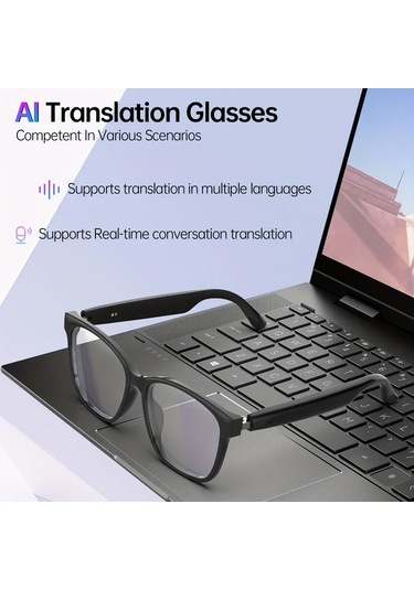 Xuweiwei Turuncu Hd Sesli Aramalı Akıllı Kablosuz Çeviri Gözlük Müzik Kontrollü Açık Kulak Müzik Mavi Işık Filtreli Dış Mekan Gözlük Kulaklık