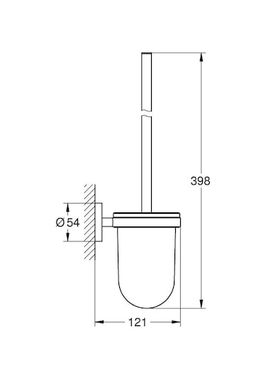 Grohe Essentials Tuvalet Fırçalığı Mat Siyah - 1024682430 Siyah