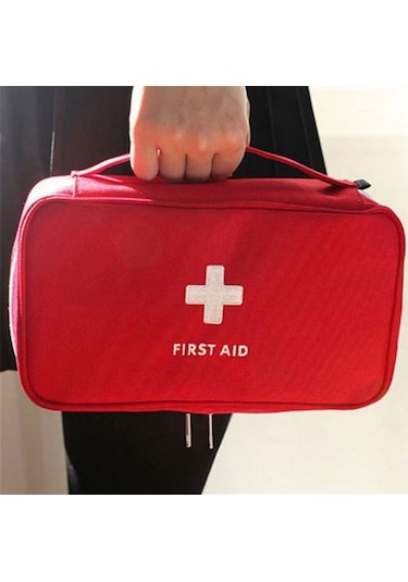 Tongxida Seyahat İlk Yardım Çantası Ev Acil Durum Kurtarma Kutusu Kırmızı