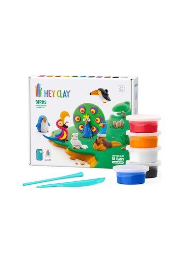 Hey Clay Hava İle Kuruyan Kil 15'li Kutu - Kuşlar