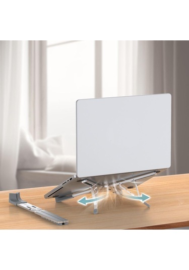 Sones Ls-001 Taşınabilir Katlanır Dizüstü Bilgisayar Isı Dağılımı Artırıcı Tutucu Gümüş