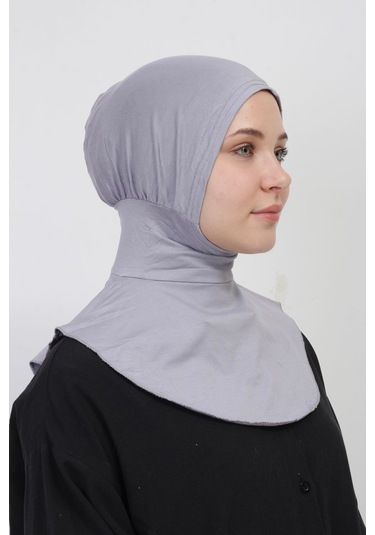 Pratik Esnek Likralı Boyunluklu Geçmeli Bone Gri