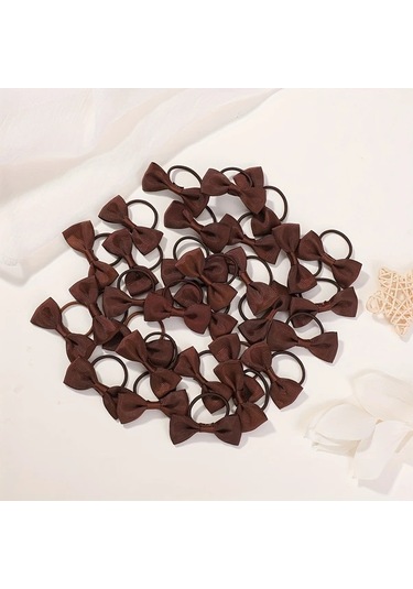 Willowhaven Genç Kızlar İçin 10'lu Paket Kurdeleli Saç Lastiği - Yumuşak Ve Kaymaz A-kahverengi A-kahverengi
