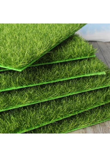 Sones Küçük Çim Mikro Peyzaj Yeşil Çim Peyzajının Simülasyonu, Boyut: 15 X 15 Cm