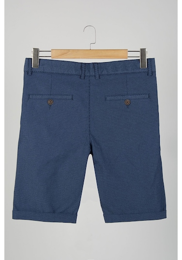 Terapi Men Erkek Lacivert Slim Fit Keten Şort Çokrenkli4