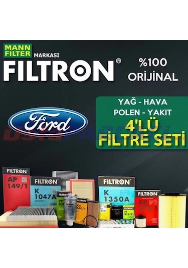 Ford Fiesta 1.4 Tdcı E4 Mann Filtron Filtre Bakım Set 2002-2011 (495301311)